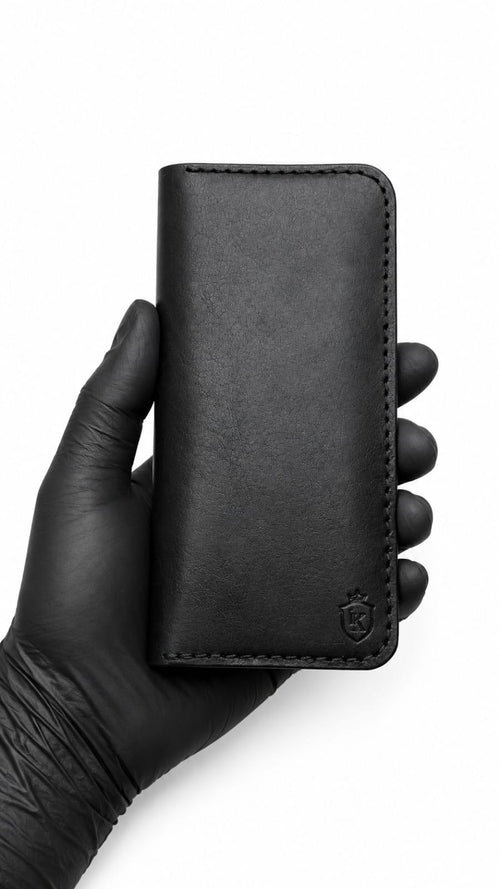 Long wallet made by pure leather of full grain