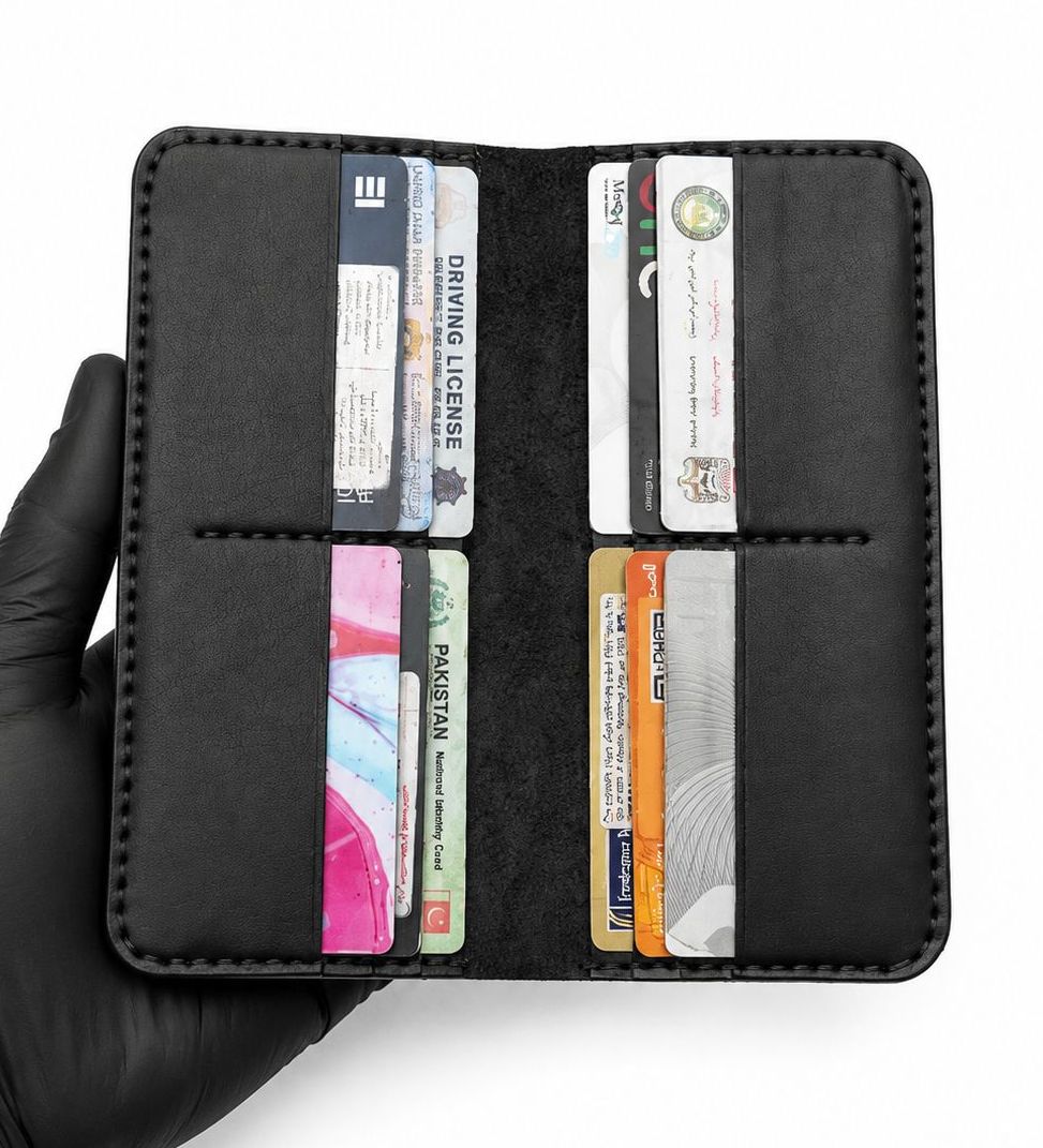 Long wallet made by pure leather of full grain