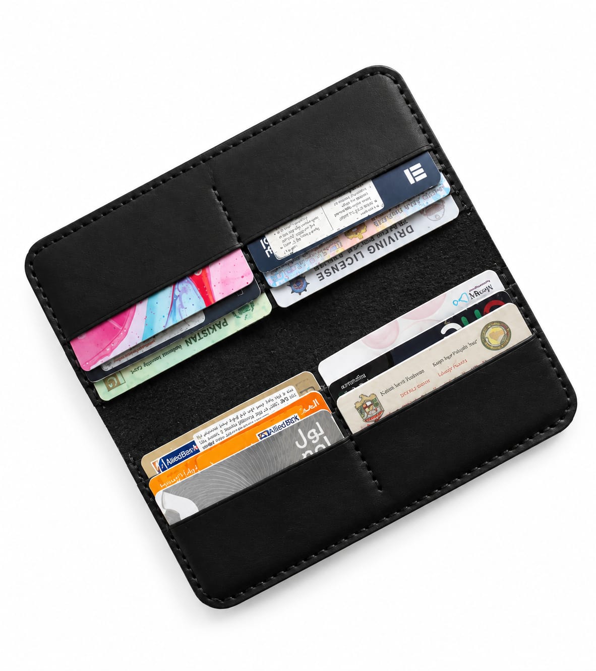 Long wallet made by pure leather of full grain