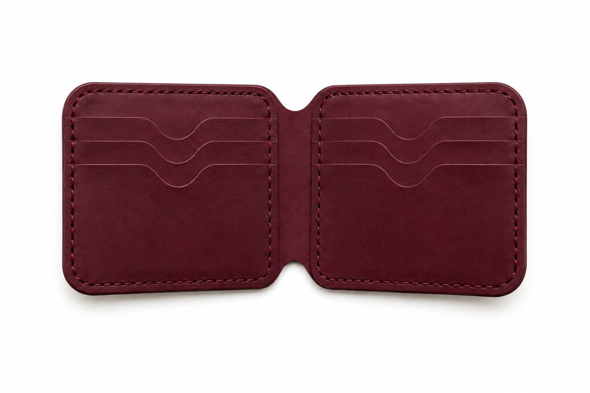 Executive bifold full grain leather wallet
