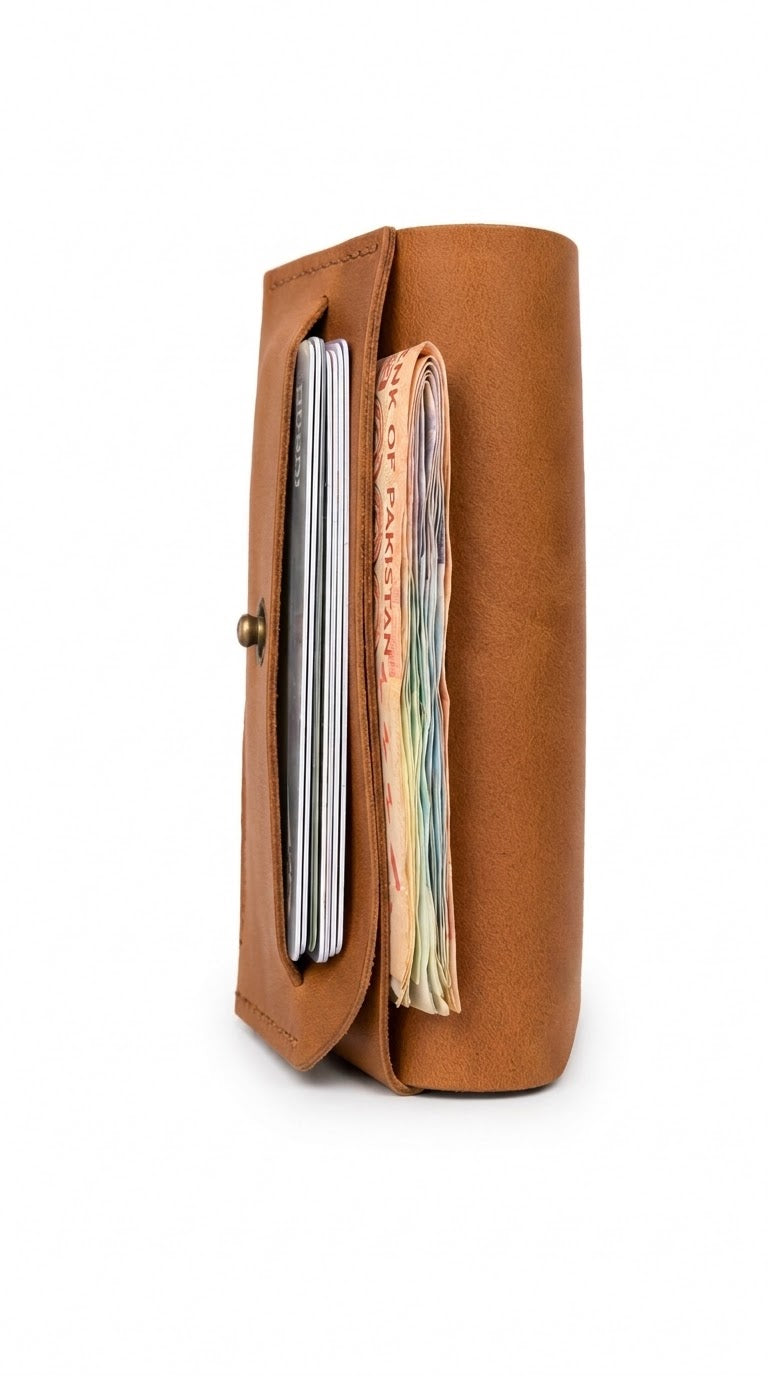 Smart wallet by leatherkraft.pk made by high quality full grain leather